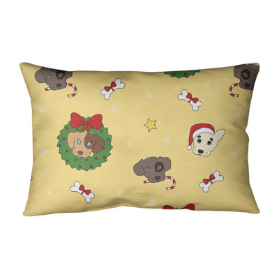 Coussin lombaire pour chiens de noël