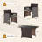 3 Pcs Wicker Bistro Set Balcony Furniture Set With Tempered Glass Dining Table