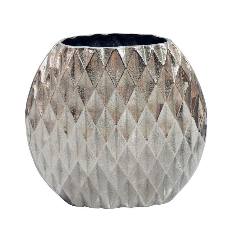 Aluminum Table Vase, Silver