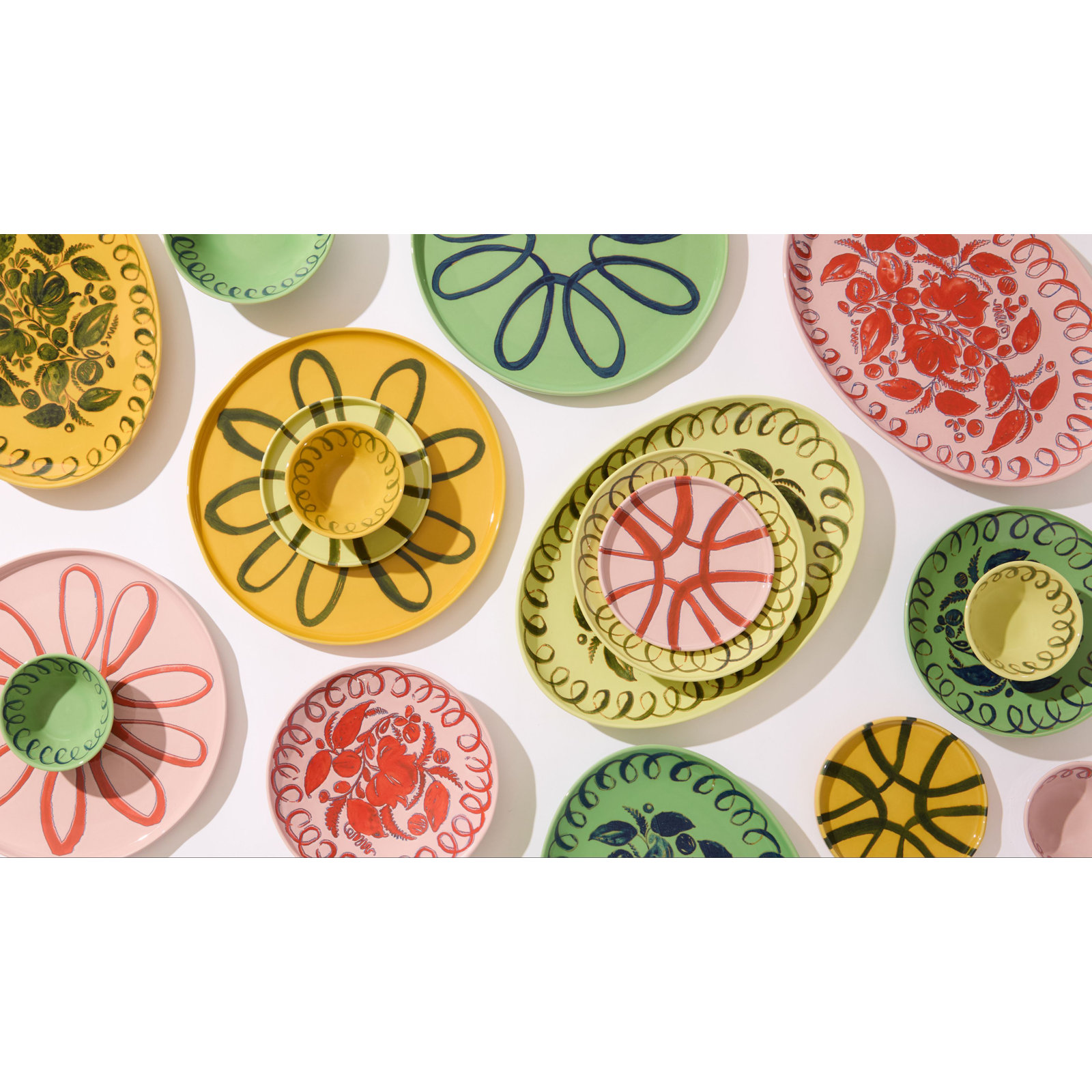 Hartley Pasta Bowl - Pink - 9.1", Green