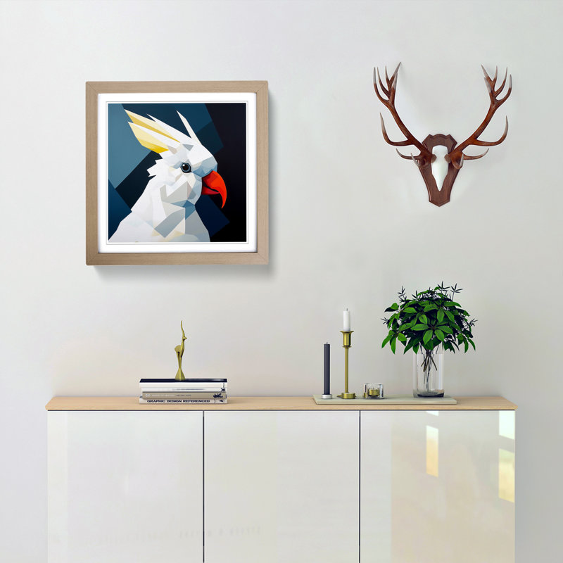 Cockatoo Constructivism No.5 - Framed Print, Oak