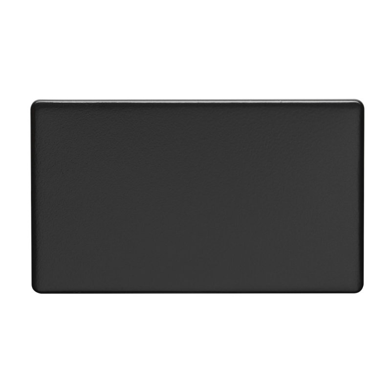Wall Mounted Blank Plate, Matt Black