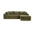 Canapé modulaire 105 po, canapé modulaire Cloud avec assise profonde, canapé modulaire moderne en L avec méridienne, fauteuils rembourrés pour salon, sans assemblage, (VERT)