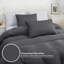 Microfiber Solid Colour Duvet Cover Set with Pillow Shams Included-122548799
