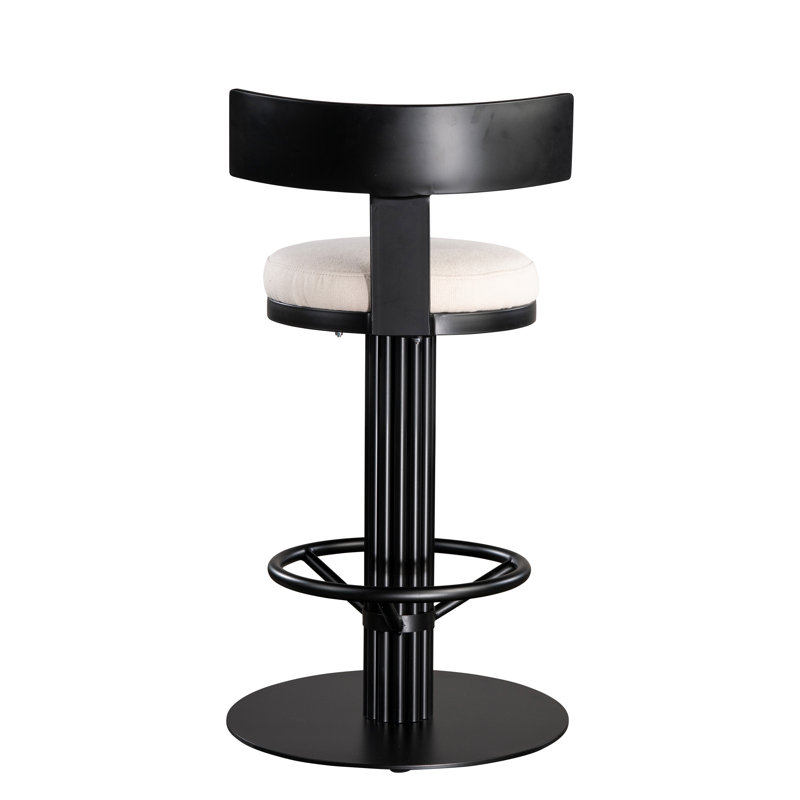 Tabouret de bar / comptoir Candace, Tabouret de comptoir (siège d'une hauteur de 26 p, Noir