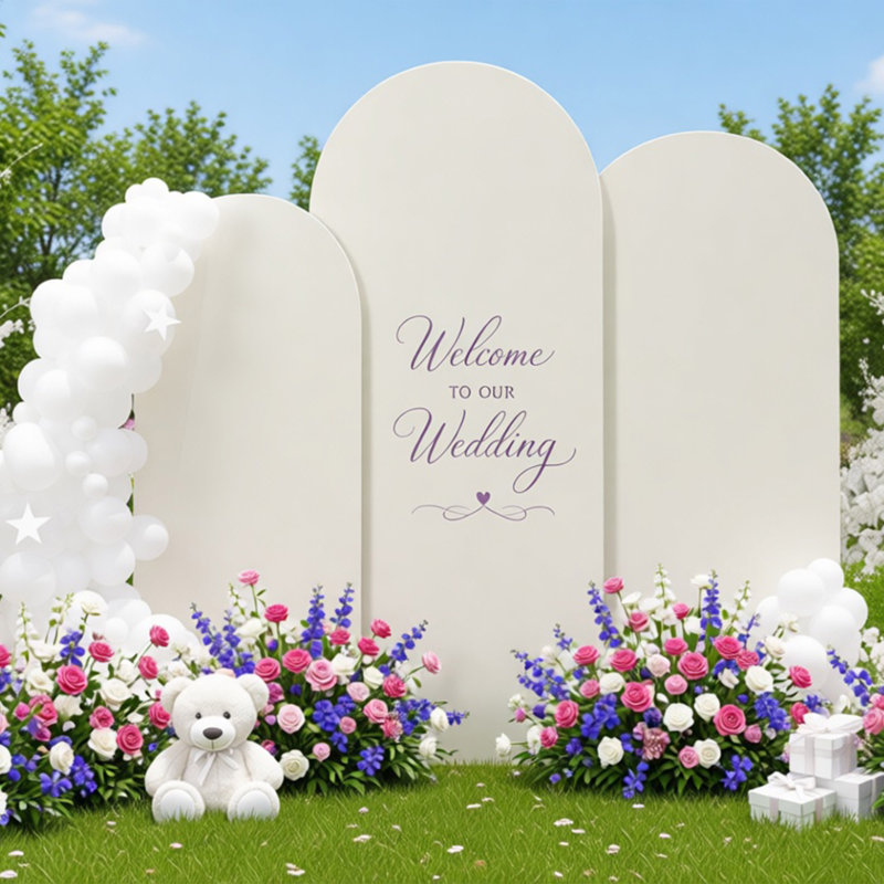 Ensemble de 3 housses extensibles (7,2 pi, 6,6 pi et 6 pi) extensibles pour décor de mariage, de fête de naissance et d'événement
