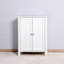 Armoire de rangement pour salle de bain avec tablette réglable à double porte, blanc