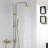 Adjustable Height 33.46-47.24” Complete Shower System, Solid Brass Shower Faucet Set with Tub Spout-99079977