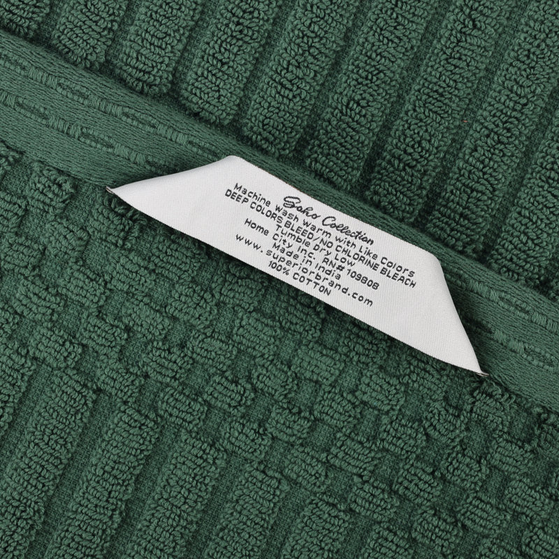 Ensemble de serviettes de bain Kaelea Soho, Ensemble de 4 serviettes de bain, Vert forêt