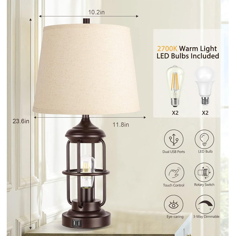 Bhojpal Metal USB Table Lamp