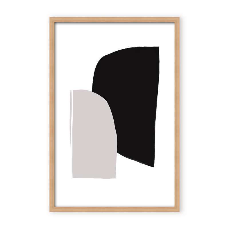 Abstractions No 5 Print by Anastasia Sawall, 36" H x 24" W x 1.125" D, Beige, Framed Matted Print