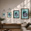 Chameleon on Spiral Surreal - Framed Print-1400271541-1400271537