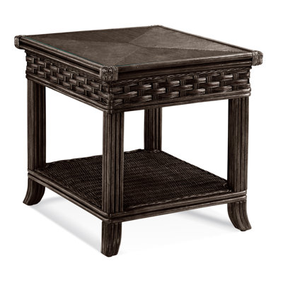 Somerset Glass Top End Table with Storage by Braxton Culler