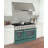KUCHT Professional 48 in. 6.7 cu. ft. Propane Gas Range with Sealed Burners, Griddle/Grill and Two Ovens - One Convection - in Stainless Steel with Olive Green Oven Door-94094660-50147974