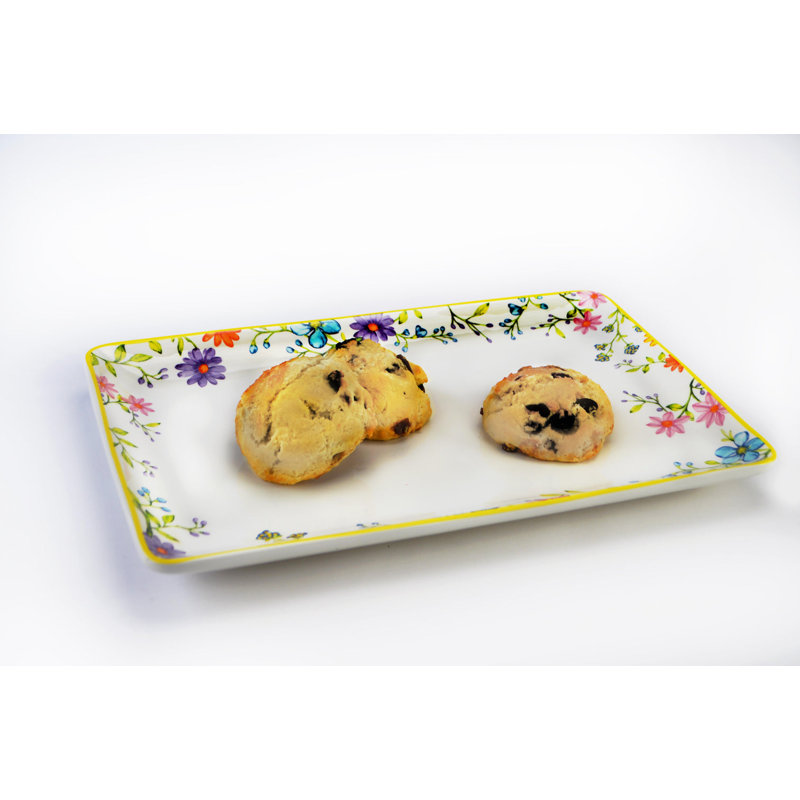 Plateau de service rectangulaire 16,5 pouces Charlotte