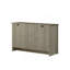 Armoire à finition chêne gris avec tablettes et portes d'armoire