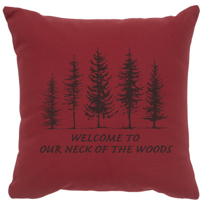 Coussin Wooded River Image - Cou de bois - Brique de coton