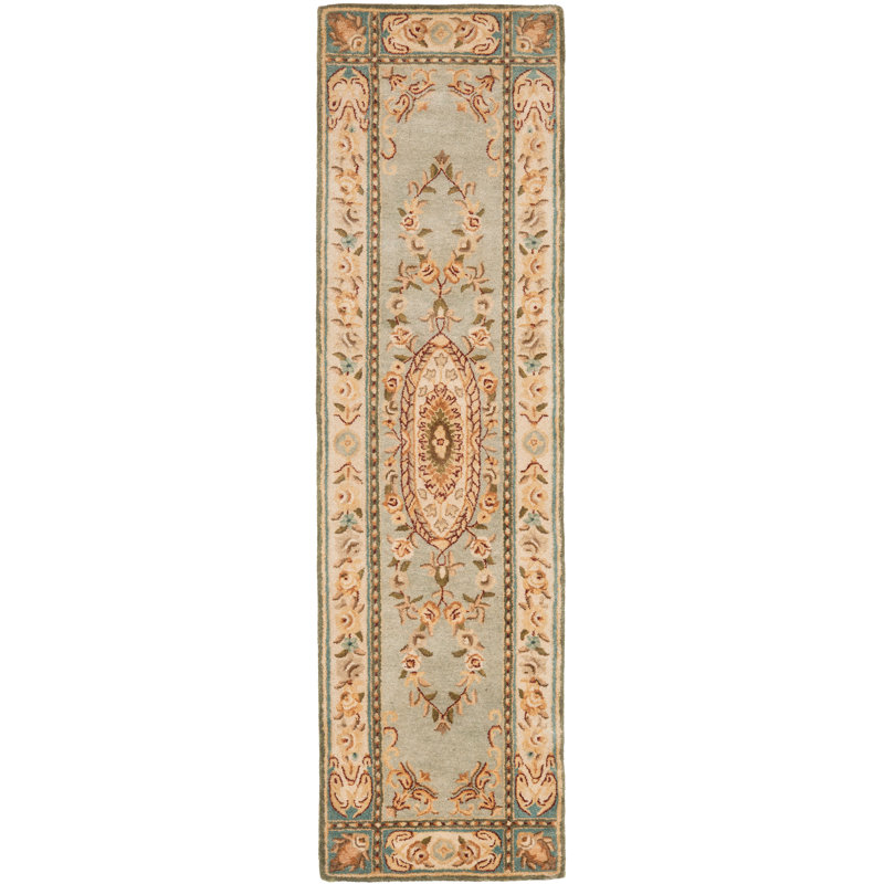 Molter Bergama Hand Tufted Wool Oriental Rug, Runner 2'3" x 12'