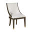 2 fauteuils, brun avec accents dorés, revêtement en tissu texturé, chaises de salle à manger en bois, capacité de charge de 113 kg, largeur de 65 cm, caractéristiques du fauteuil : revêtement, profondeur d'assise de 48 cm.