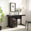 Bureau à domicile avec panneau de modestie et classeur détaché sur roulettes verrouillables avec deux tiroirs avec tiroir et classeur