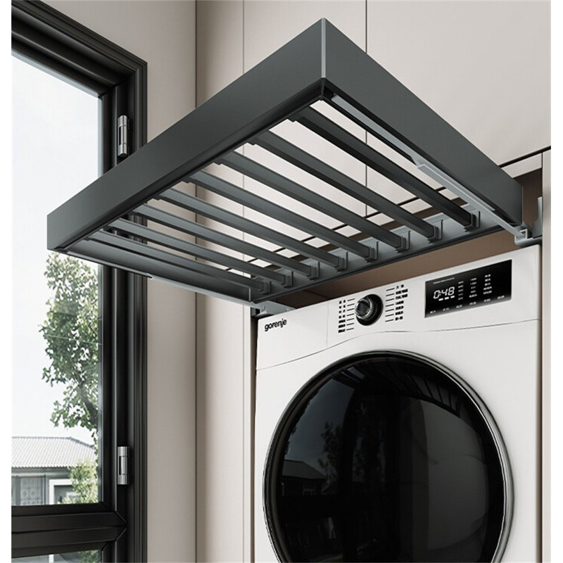 Multi-Functional Retractable Hidden Clothes Rack For Washing Machine,  1.96" H x 28" W x 14.96" D