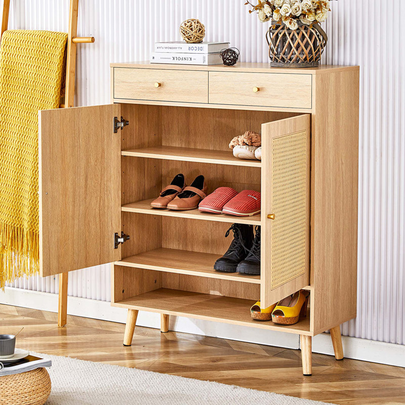 Multi-functional Modern Minimalist MDF Shoe Cabinet - Seamlessly Fits into Nordic, and Industrial Style Interiors