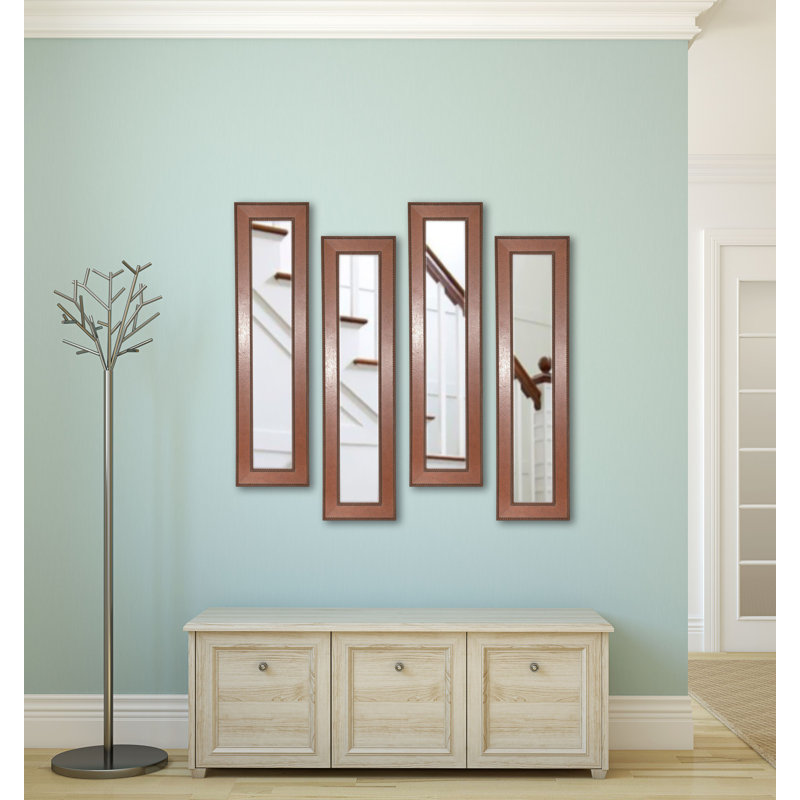 Eleanora Wood Flat Wall Mirror, 31.5" H x 10.5" W