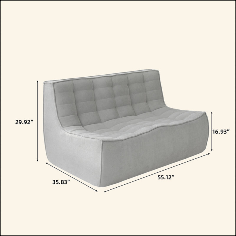 Causeuse 2 places Classic, H 29,92 po x l 55,12 po x P 35,83 po, 2