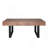 Rustic Industrial Wood Handcrafted Coffee Table with Parquet-Style Surface and Spacious Functional Design