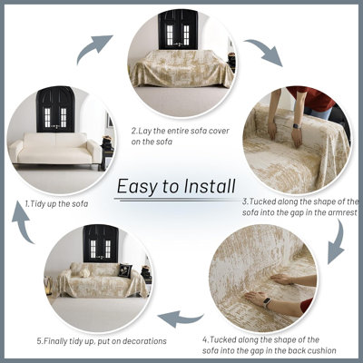 Housse de canapé multi-usage pour canapé modulaire
