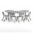 Goddard 35"W x 65"L Half-Moon Plastic Adjustable Activity Table Set - 4 Chairs-134112393