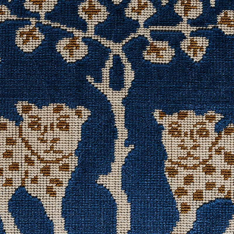 Tissu en velours Woodland, Saphire