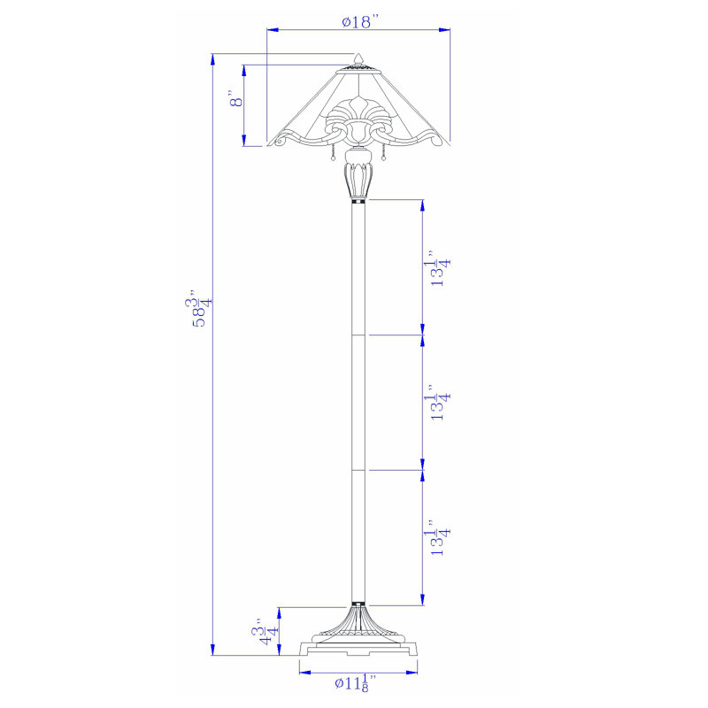 VanVleet 58.75'' Bronze Traditional Floor Lamp