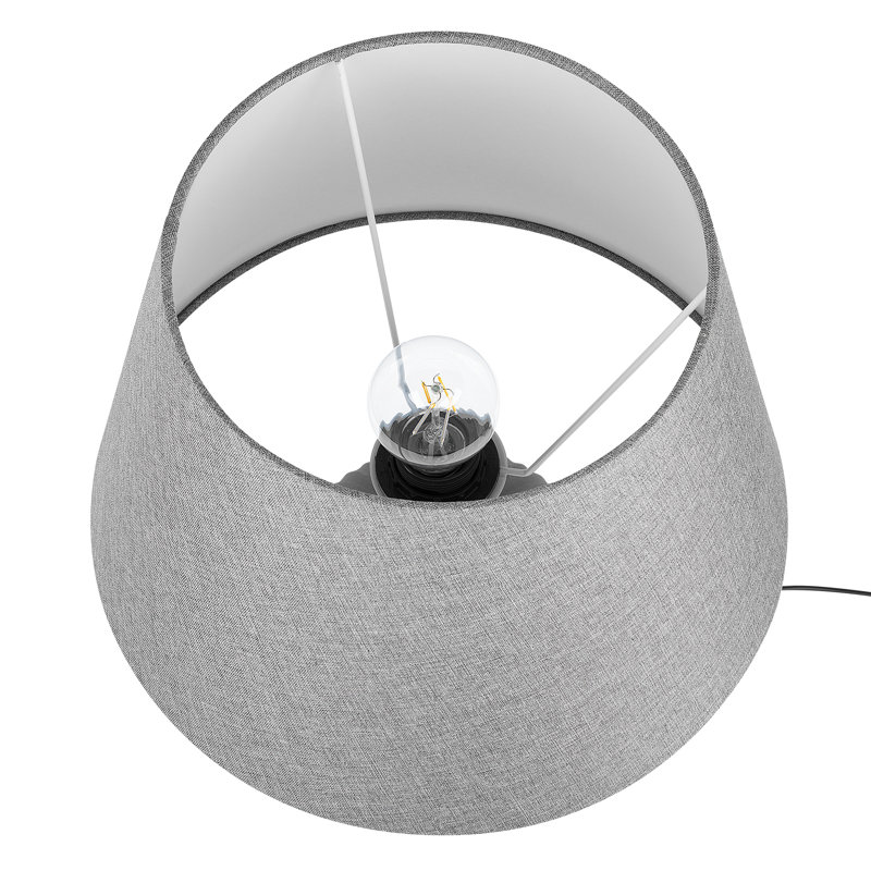 Addison Ceramic Table Lamp, Grey Base/Light Grey Shade