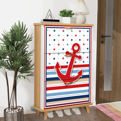 Rangement à chaussures avec 3 tiroirs rabattables pour rangement à chaussures