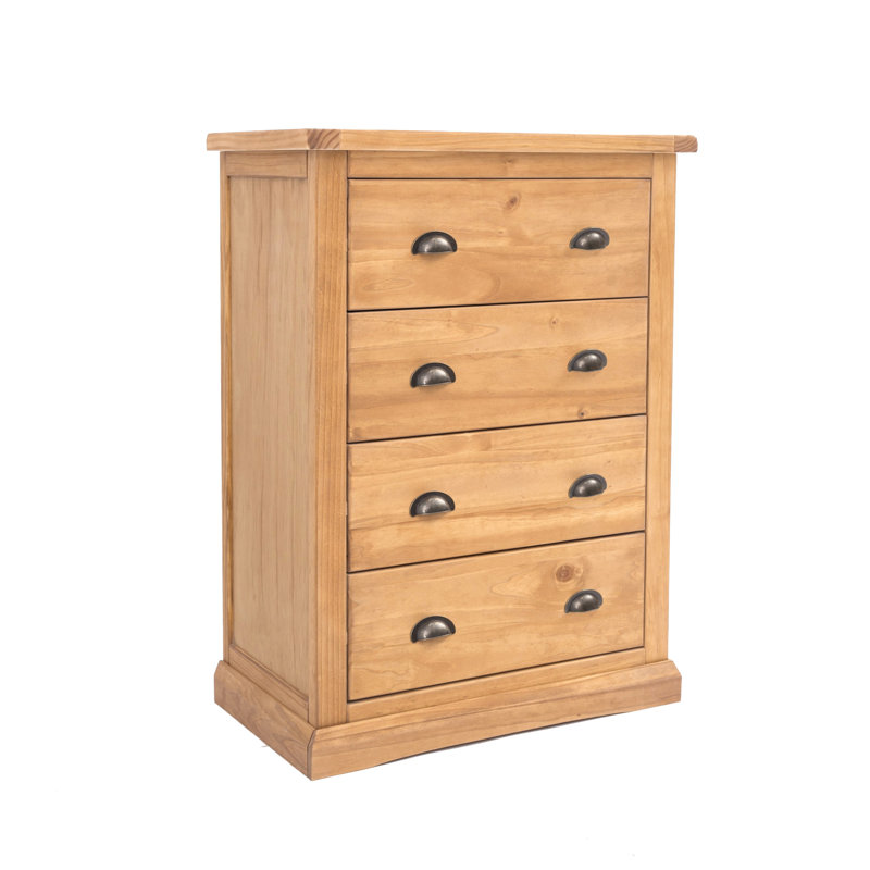 Sarkar 70cm W 4 - Drawer Chest of Drawers, Chamfered