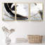 Abstrait, art mural encadré - ensemble de 3 reproductions encadrées en aluminium sur toile, décoration murale pour le salon, la chambre et la salle de bain