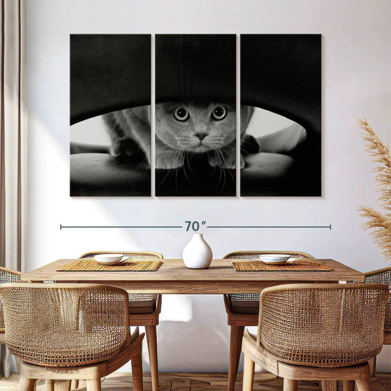 Peeking Cat, 42" H x 65" W