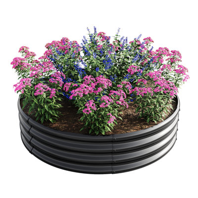 2Pcs W840116764 Galvanized Metal Raised Bed For Shallow Rooting Plants And Corn, Double - Layer Corrosion, Stable Structure Medium Carrot, Interface, Reusable