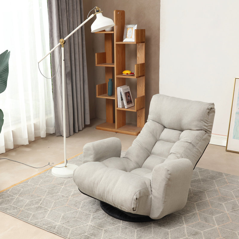 Chaise relaxante avec rembourrage et base rotative douce à position réglable