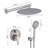 10 Inches Wall Mounted Shower With High Pressure Rain Shower Head And 5Function Handheld Shower Head-124944711