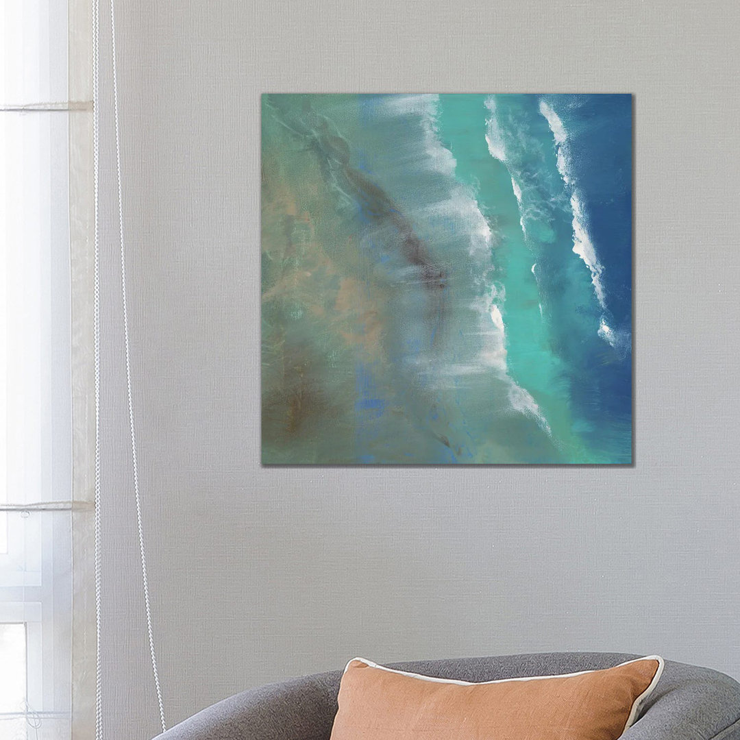 Aerial Coast II von Sheila Finch - Galerie-verpackte Leinwand Giclée