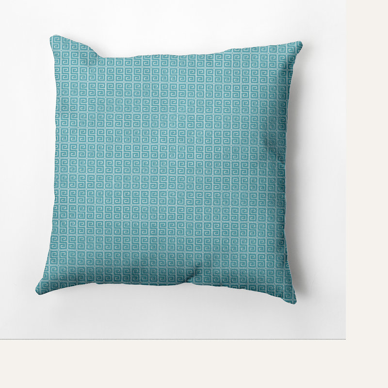 Housse et insert de coussin géométrique carré, H 20 po x l 20 po, Bahama / blanc