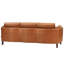 Ensemble de 3 coussins en cuir brun riche en cuir, en mousse douce et en duvet de plumes, structure stable en brun. Revêtement. Coussins avec duvet. Structure solide en bois massif. Pas de ressorts. P 86,23 po x l 35,81 po x 33,14 po