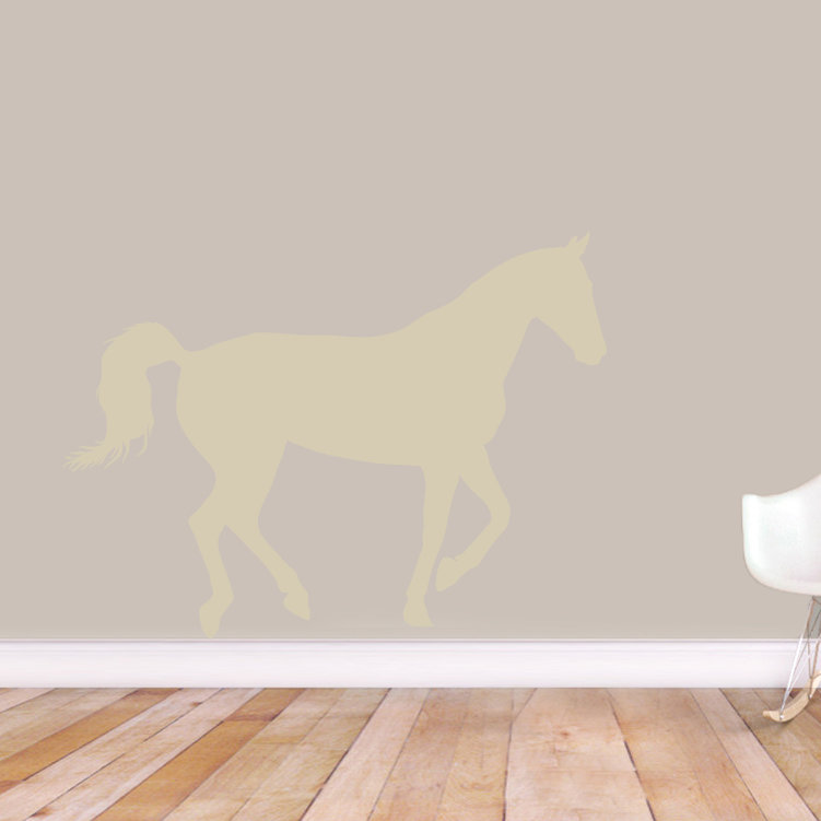 Décalcomanie murale cheval cheval, Beige