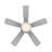 Odyssey 5- Blade Smart Flush Mount Ceiling Fan with Remote Control and LED Light Kit Included-57409107-55354984