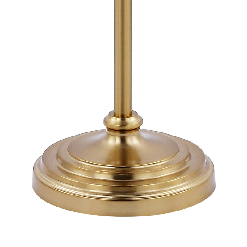 Lampe sur pied à DEL de style Mid-Century en laiton doré 62,5 po Tavira