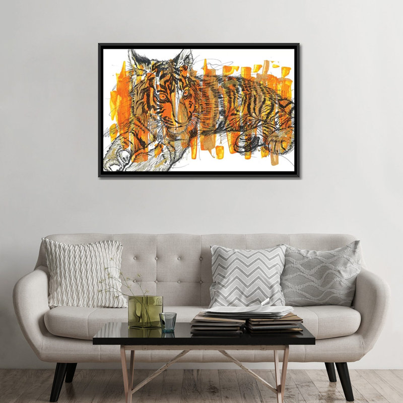 Eclectic, 18" H x 26" W x 1.5" D, Black Framed Canvas, No Mat