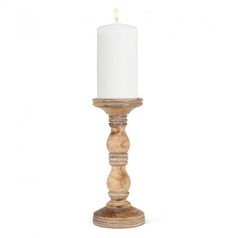 Tabletop Pillar, Gray Wash, 10.5" H x 4.5" W x 4.5" D