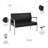 Arrive Collection Vinyl Seat Waiting Room Loveseat Chair with Metal Frame and Arms-96943443